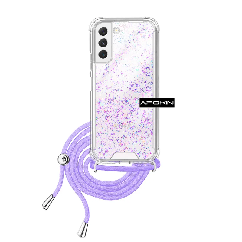Capa Apokin Gel Transparente com Cordão para Samsung Galaxy S22 Plus Lilás - Imagem 2