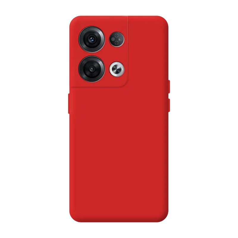 Capa Apokin para Oppo Reno 8 Pro Silicone Suave com Proteção de Câmara 3D Vermelho - Imagem 5