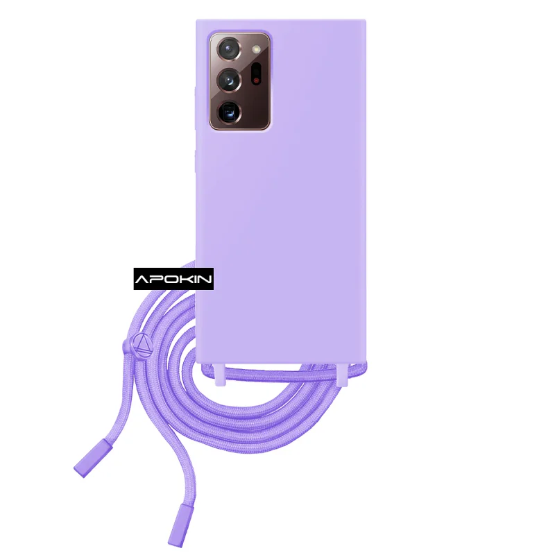 Capa Apokin para Samsung Galaxy Note 20 Suave com Cordão Azul turquesa - Imagem 4