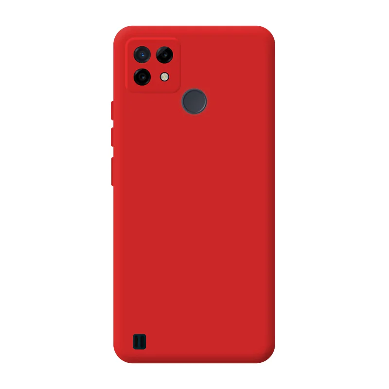Capa Apokin para Realme C21 em Silicone Suave com Proteção de Câmara 3D Azul - Imagem 5