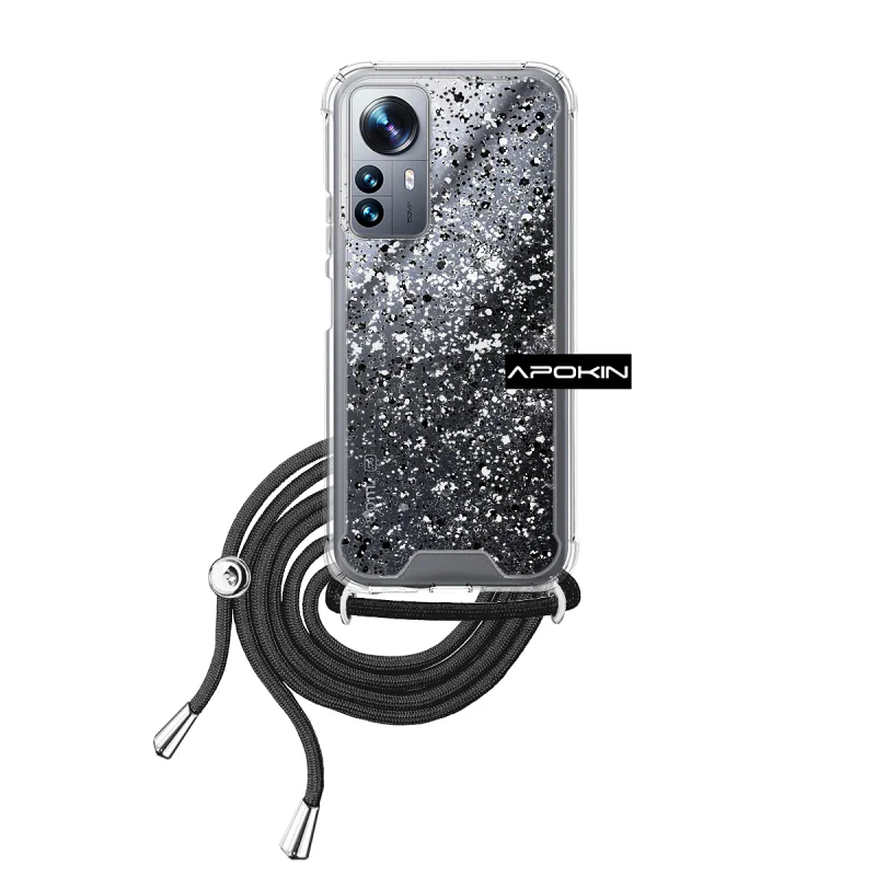 Capa Apokin para Xiaomi 12 Pro Gel Transparente com Cordão Rosa - Imagem 5