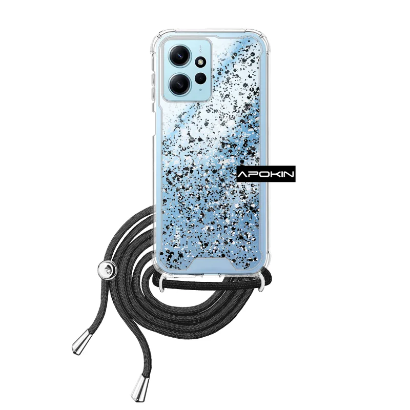 Capa de Gel Transparente Apokin com Cordão para Xiaomi Redmi Note 12 4G Lilás - Imagem 5