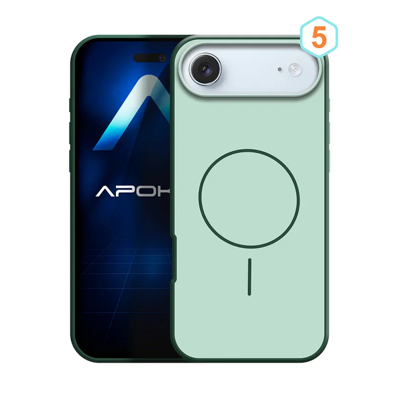 Capa de Silicone Bicolor com MagSafe Apokin para iPhone 17 Air Variedade de cores - Imagem 6