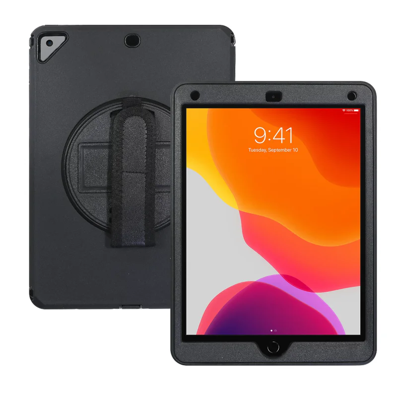 Capa Apokin para iPad Air 9,7 polegadas Antichoque com Cordão, Alça e Suporte de Caneta Preto com Cordão - Imagem 5