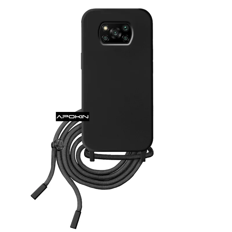 Capa Apokin para Xiaomi Poco X3 Suave com Cordão Vermelho - Imagem 6