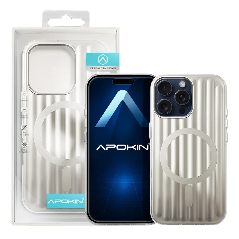 Capa Apokin para iPhone 15 Pro Max Mate Metalizada com MagSafe Preto - Imagem 4