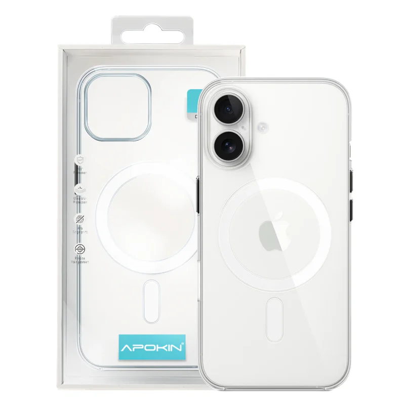 Capa Apokin em Policarbonato Rígido com MagSafe para iPhone 16 Transparente - Imagem 2