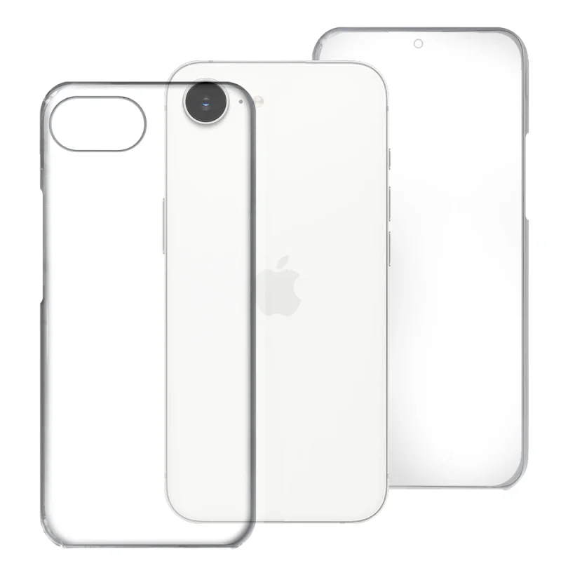 Capa Integral 360 Dupla Apokin para iPhone 16e e 17e Silicone Transparente Frente e Traseira