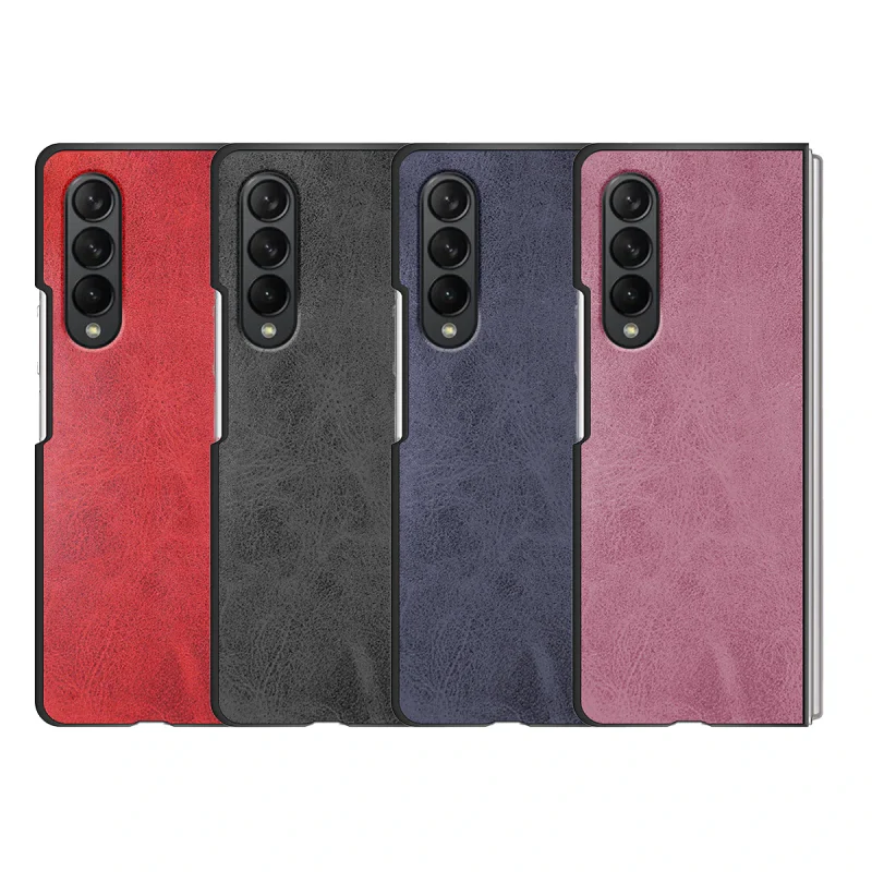 Capa Apokin para Samsung Galaxy Z Fold 3 Efeito Pele Preto