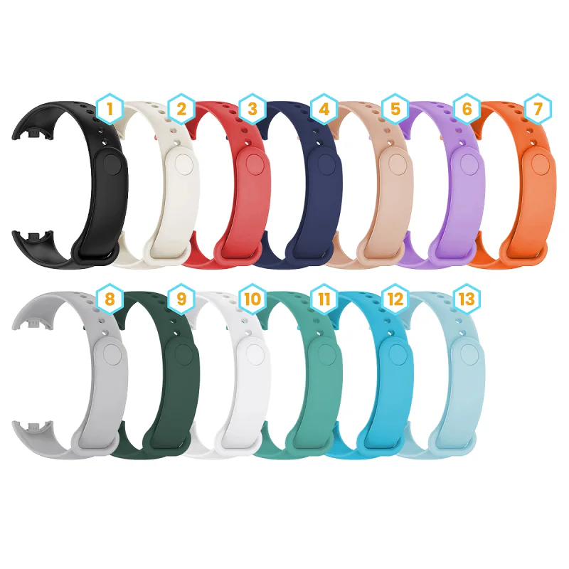 Bracelete de Silicone Apokin para Xiaomi Mi Band 8 Cor: 12 - Imagem 1