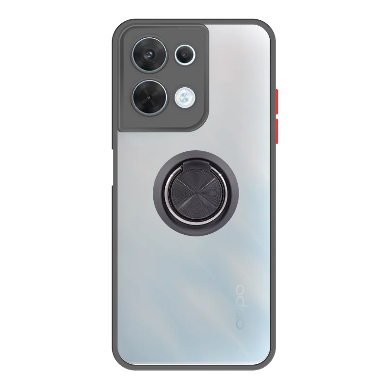 Capa de Gel Apokin com Íman e Suporte Smoked para Oppo Reno 8 5G Vermelho - Imagem 4