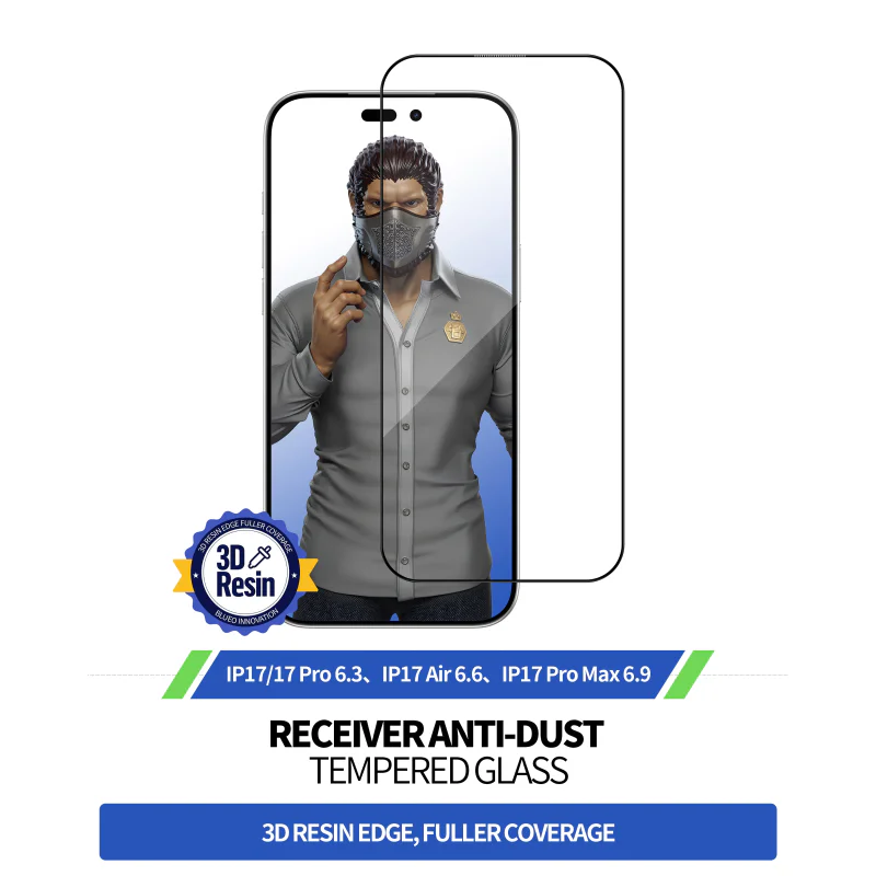 Película de Vidro Temperado Apokin para iPhone 17E, 16E, 14 e 13 Pro HD Anti-Pó Transparente - Imagem 5