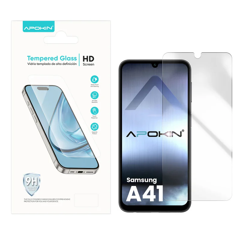 Película de Vidro Temperado Apokin para Samsung Galaxy A41 Transparente - Imagem 1