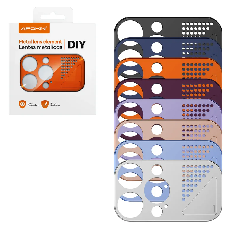 Protetor de Lentes de Câmara Apokin em Metal para iPhone 16 Pro Grená - Imagem 1