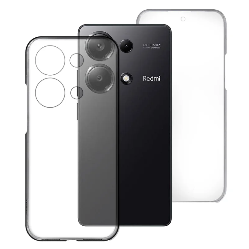Capa Apokin Dupla 360 Graus em Silicone para Xiaomi Redmi Note 13 Pro 4G Transparente