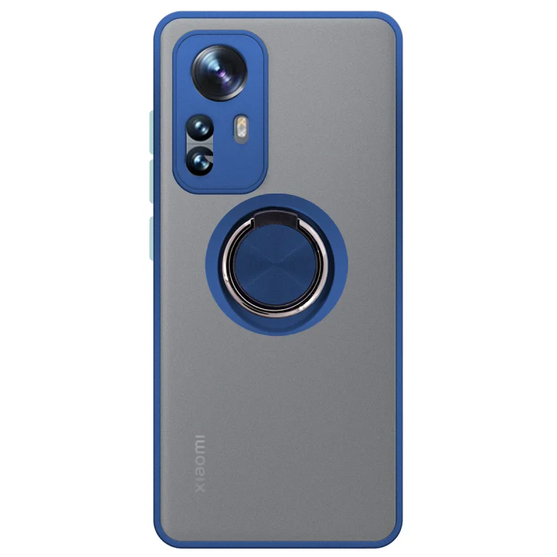 Capa Apokin para Xiaomi 12 Pro em Gel Fumado com Suporte e Íman Azul - Imagem 3