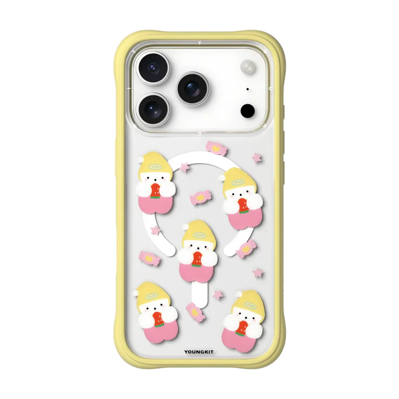 Capa Magnética Apokin Youngkit Berry Buddies para iPhone 17 Pro e 18 Pro Berry Buddies