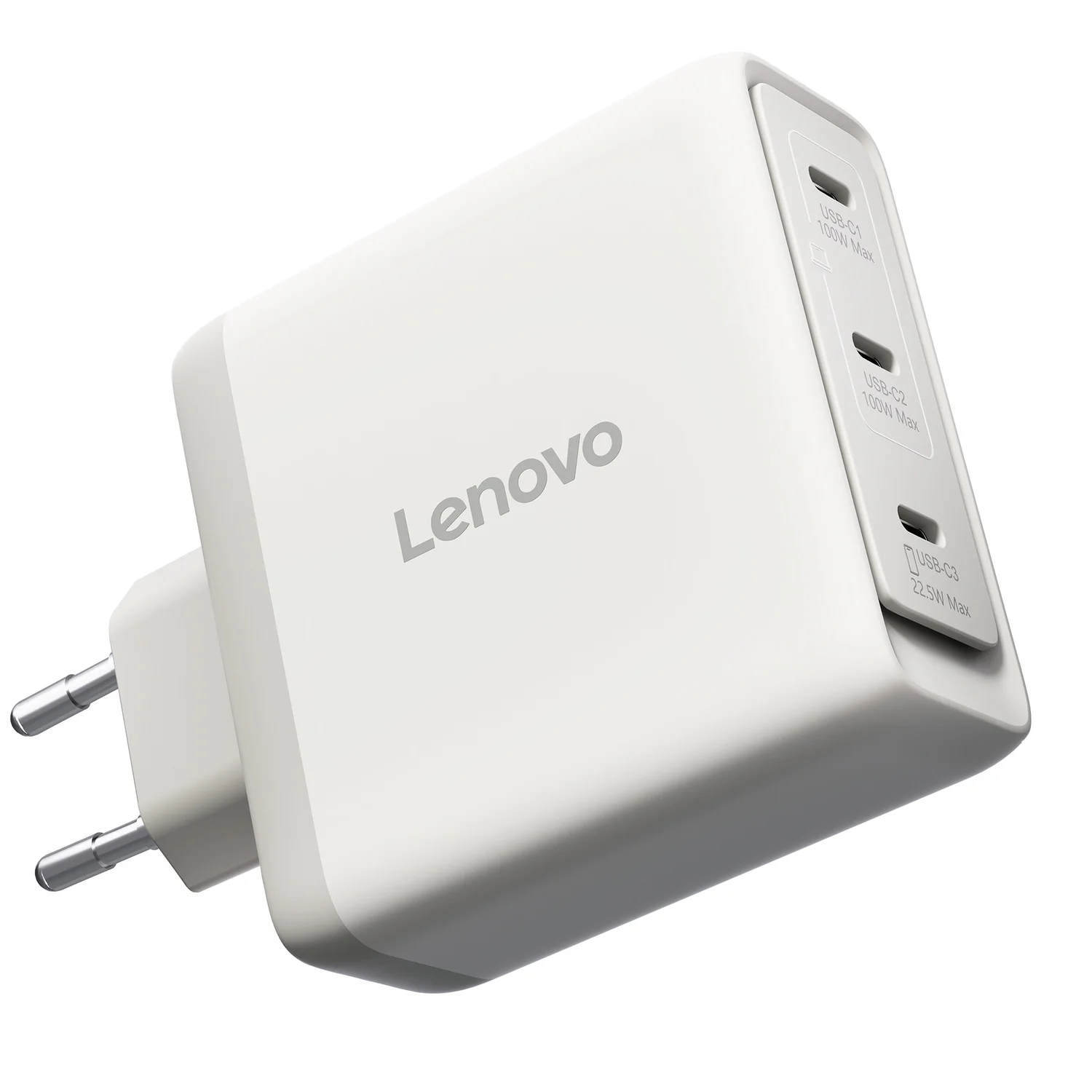 Carregador Lenovo GaN 100W USB-C Multiporta com 3 Portas e Cabo 1,8 m Seashell - Imagem 2
