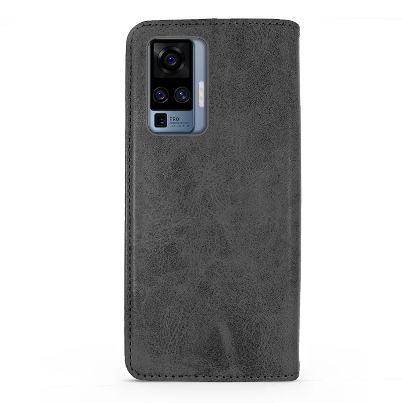 Capa com Suporte para Cartões Apokin em Pele para Vivo X51 5G Rosa - Imagem 3