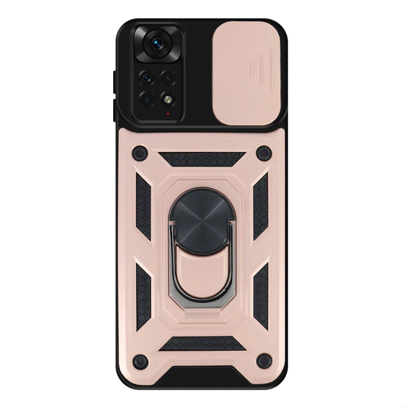 Capa Apokin para Xiaomi Redmi Note 11 4G com Anel Íman e Cobertura de Câmara Deslizante Preto - Imagem 5