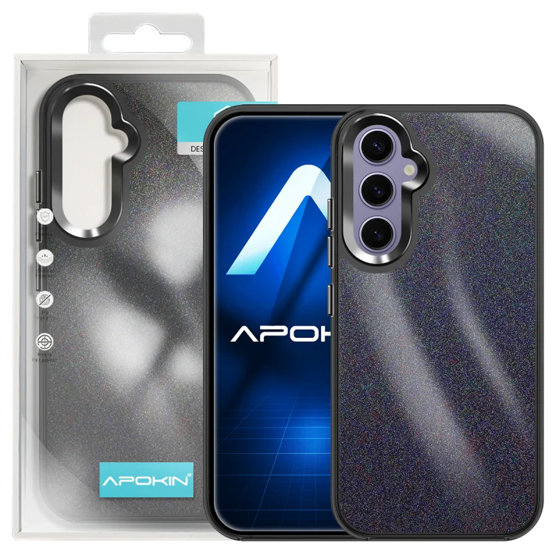 Capa Acrílica Apokin para Samsung Galaxy S24 Plus com Purpurina Prata - Imagem 6