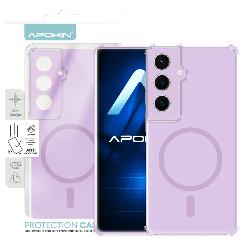 Capa Bumper Apokin Urban com MagSafe para Samsung Galaxy S25 Plus Lilás - Imagem 5