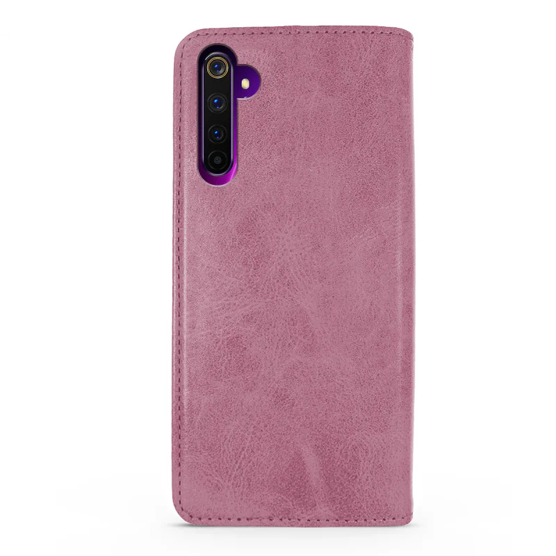 Capa de Livro Apokin para Realme 9 Pro em Pele Sintética com Porta-Cartões Vermelho - Imagem 5