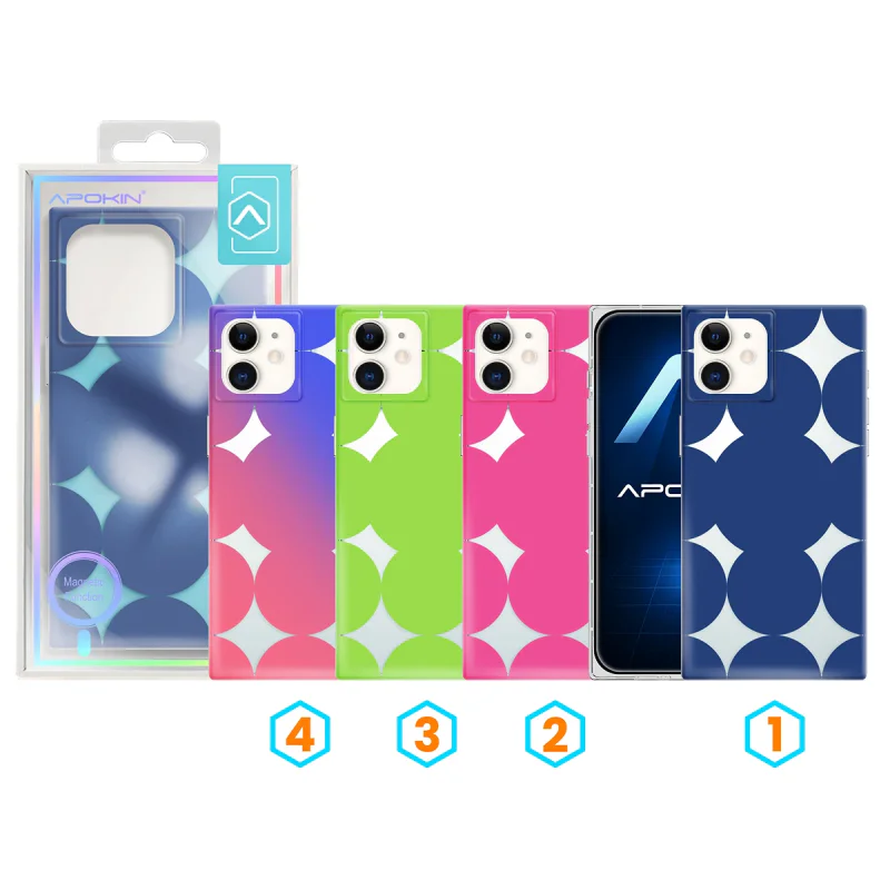 Capa Apokin para iPhone 11 Efeito Espelho Iridescente com MagSafe Variedade de cores