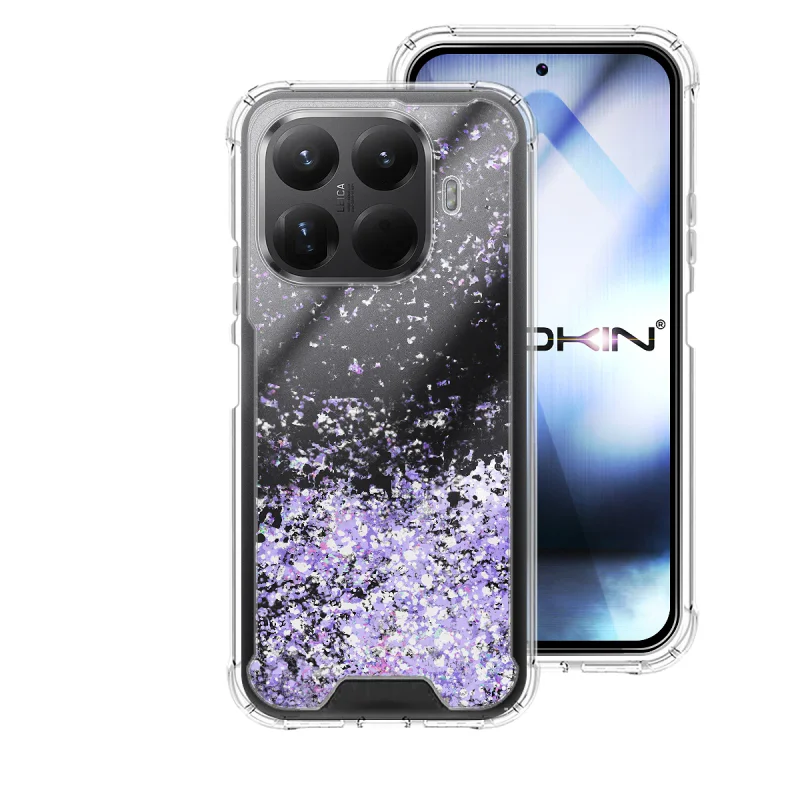 Capa de Gel Apokin Transparente com Glitter para Xiaomi 15T Pro Variedade de cores - Imagem 5