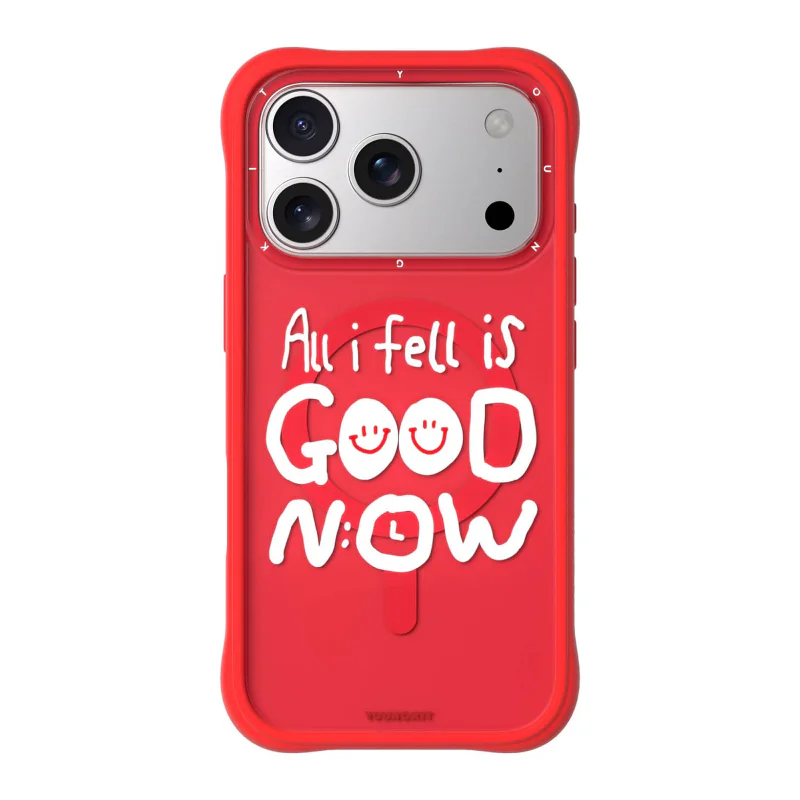 Capa Apokin para iPhone 16 Pro Max Youngkit Café Time 2.0 com MagSafe Vermelho