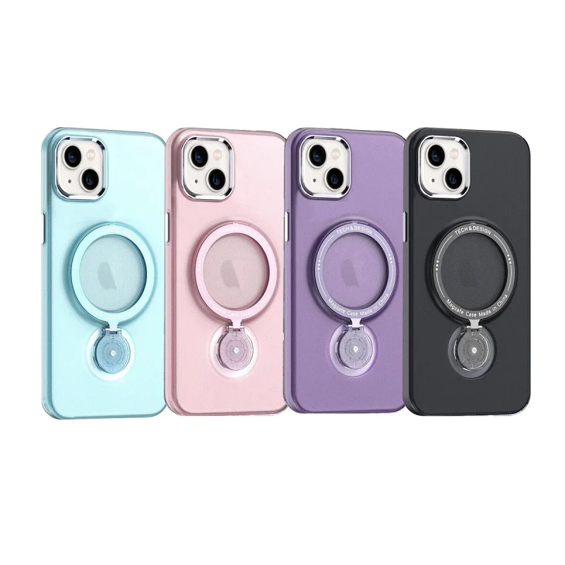 Capa Apokin para iPhone 14 Plus Fumê Mate com Suporte 360 Graus Variedade de cores