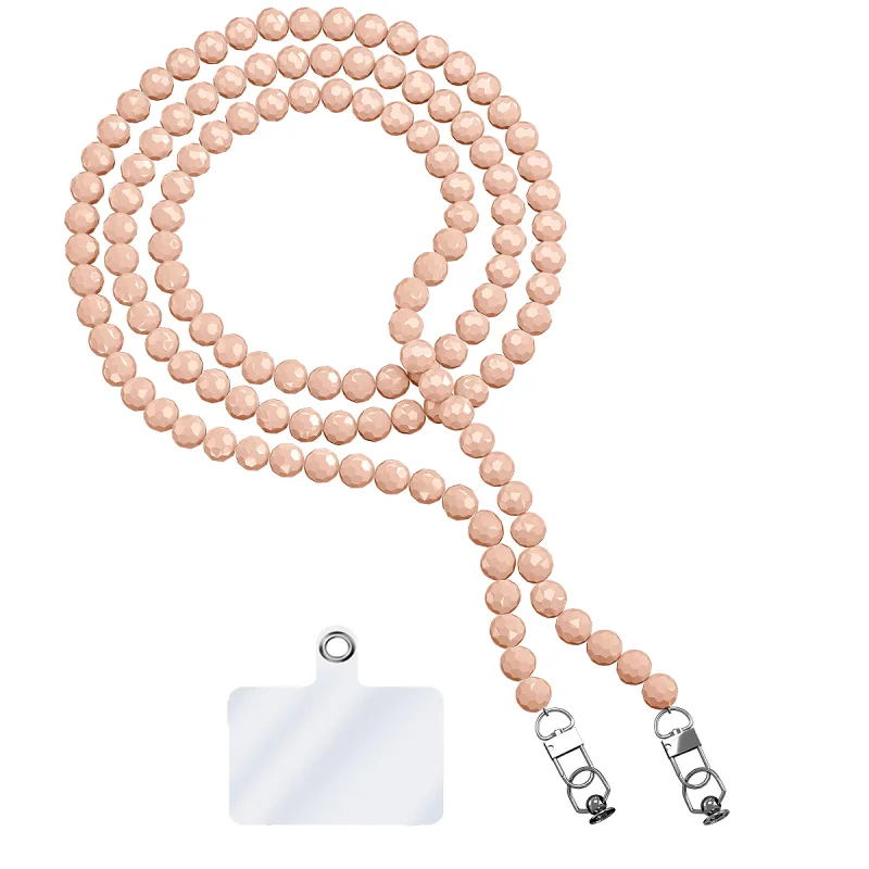 Cordão Apokin para Telemóvel Universal com Adaptador Pérolas Rosa - Imagem 3
