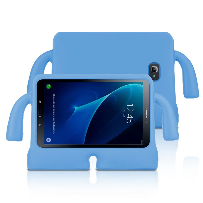Capa Apokin para Samsung Galaxy Tab A 10,1 polegadas T580 2016 em Silicone Reforçado Infantil Azul