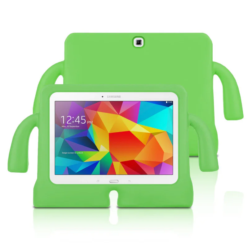 Capa Apokin para Samsung Galaxy Tab 4 10.1 T530 em Silicone Reforçada para Crianças Verde