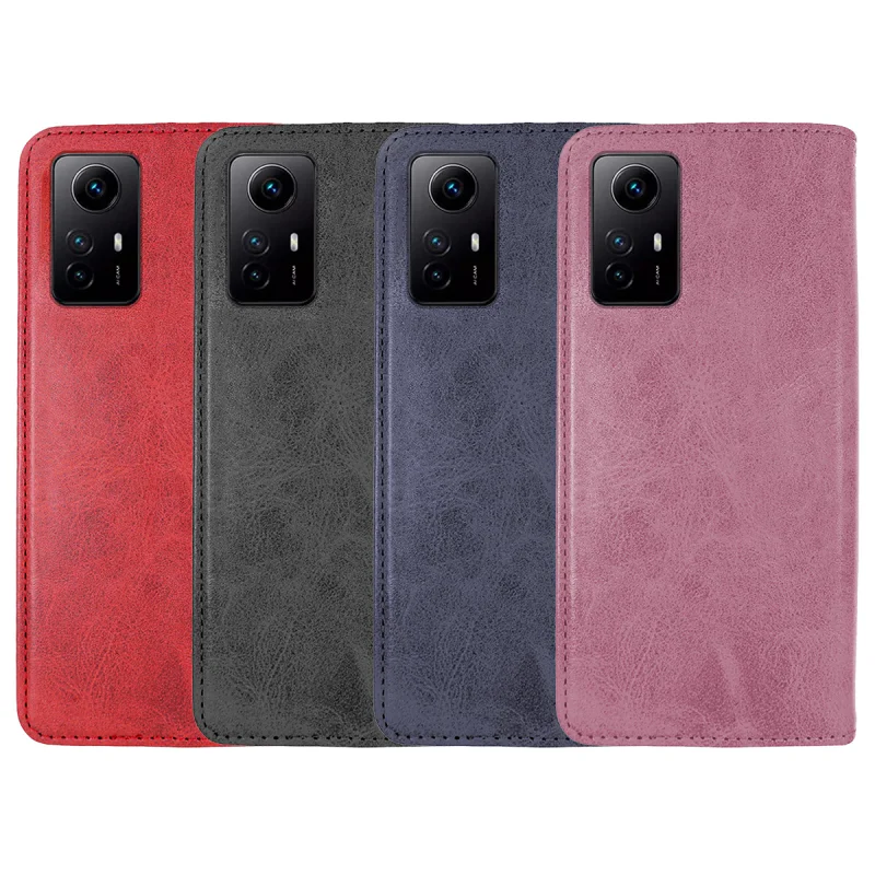 Capa Apokin para Xiaomi Redmi Note 12S Livro com Porta-Cartões Rosa - Imagem 1