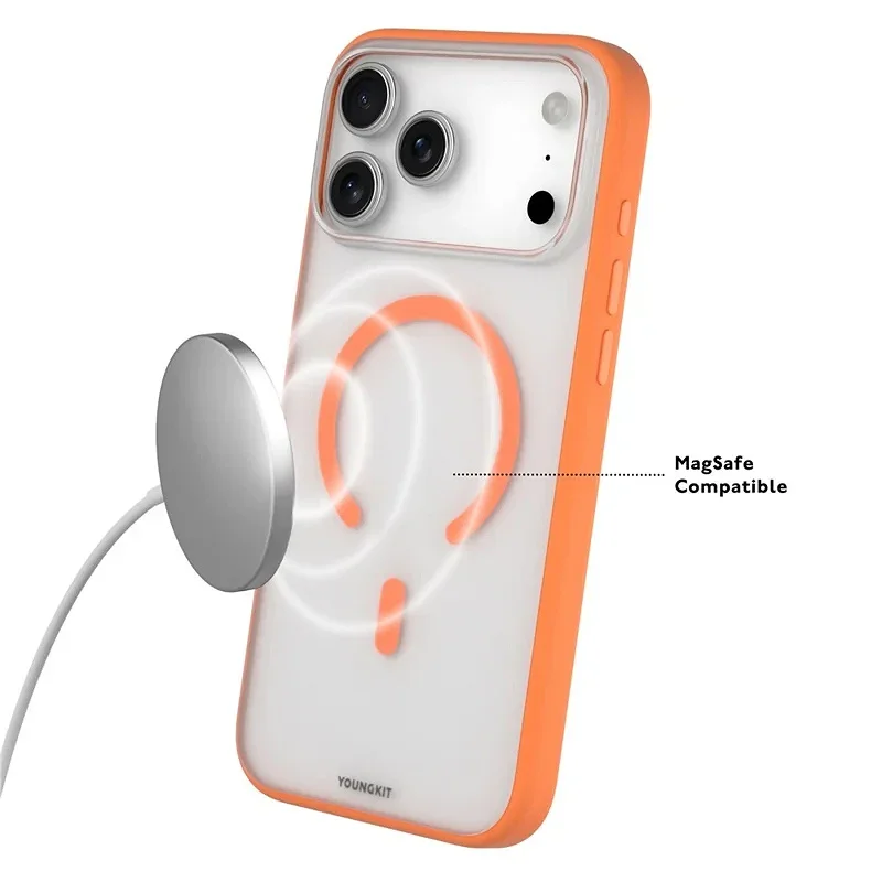 Capa Apokin Youngkit para iPhone 17 Pro / 18 Pro Transparente Laranja - Imagem 6