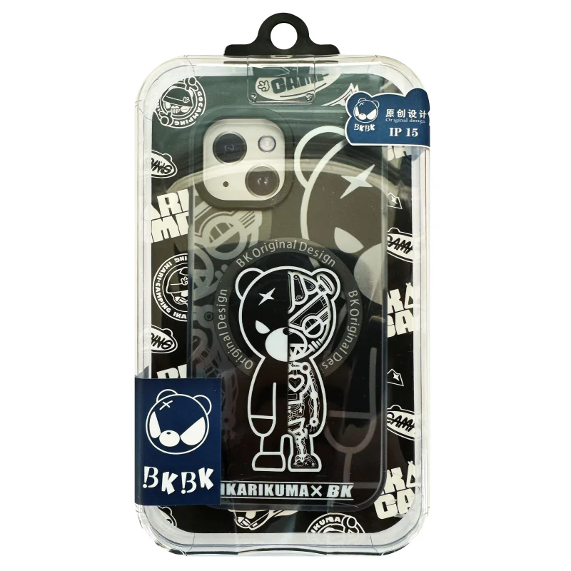 Capa Apokin para iPhone 15 Pro Mikalen Black Bear com MagSafe Desenho 3 - Imagem 3