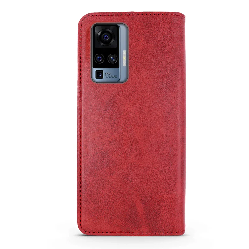 Capa com Suporte para Cartões Apokin em Pele para Vivo X51 5G Rosa - Imagem 5