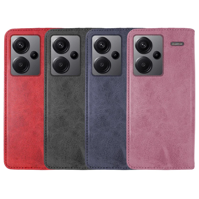 Capa Apokin para Xiaomi Redmi Note 13 Pro+ 5G com Porta-cartões em Pele Sintética Azul