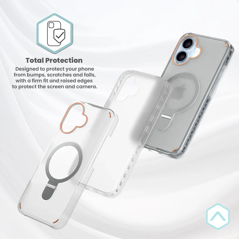 Capa Apokin para iPhone 17 Fumada com Suporte em Anel e MagSafe Variedade de cores - Imagem 4