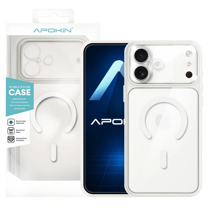 Capa Apokin Transparente Magnética com MagSafe e Proteção de Câmara para iPhone 17 Preto - Imagem 3