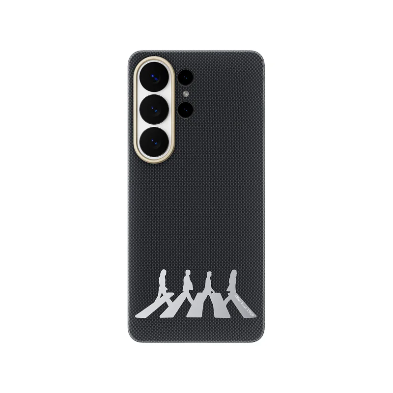 Capa Apokin Airity Abbey Road 1969 para Samsung Galaxy S26 Ultra Fibra de Aramida Prata