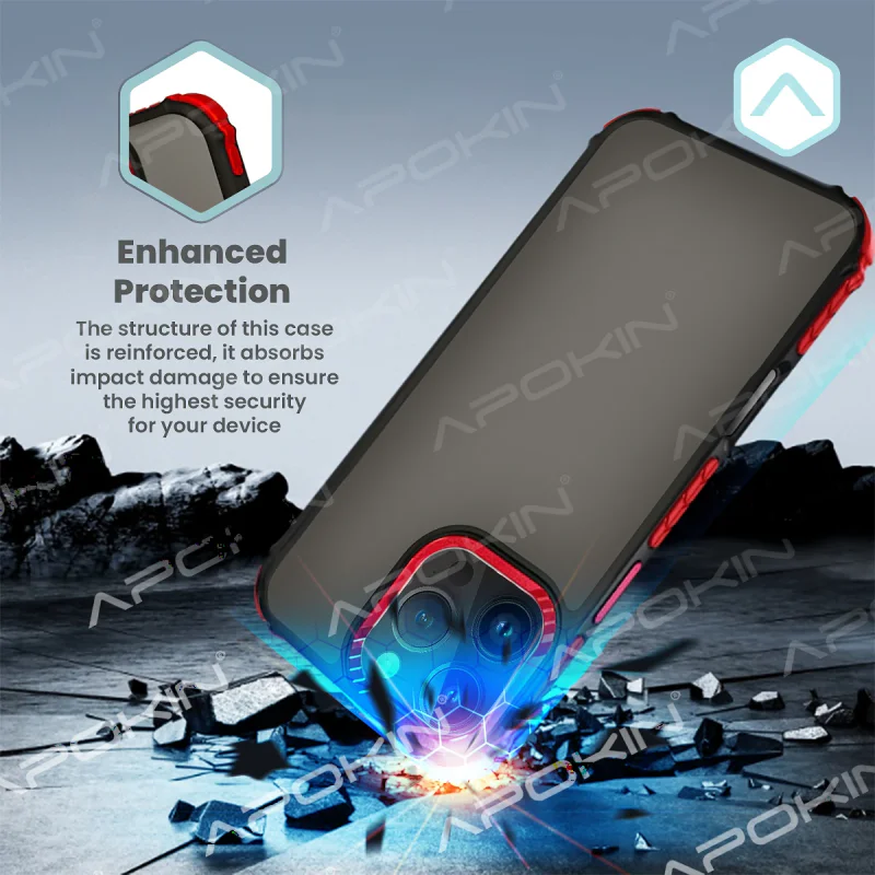 Capa Apokin para iPhone 15 Rock Fumada Azul - Imagem 3