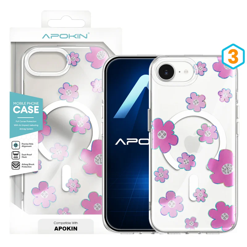 Capa Apokin para iPhone 16E / 17E Silicone com Desenho e MagSafe 4 - Imagem 4