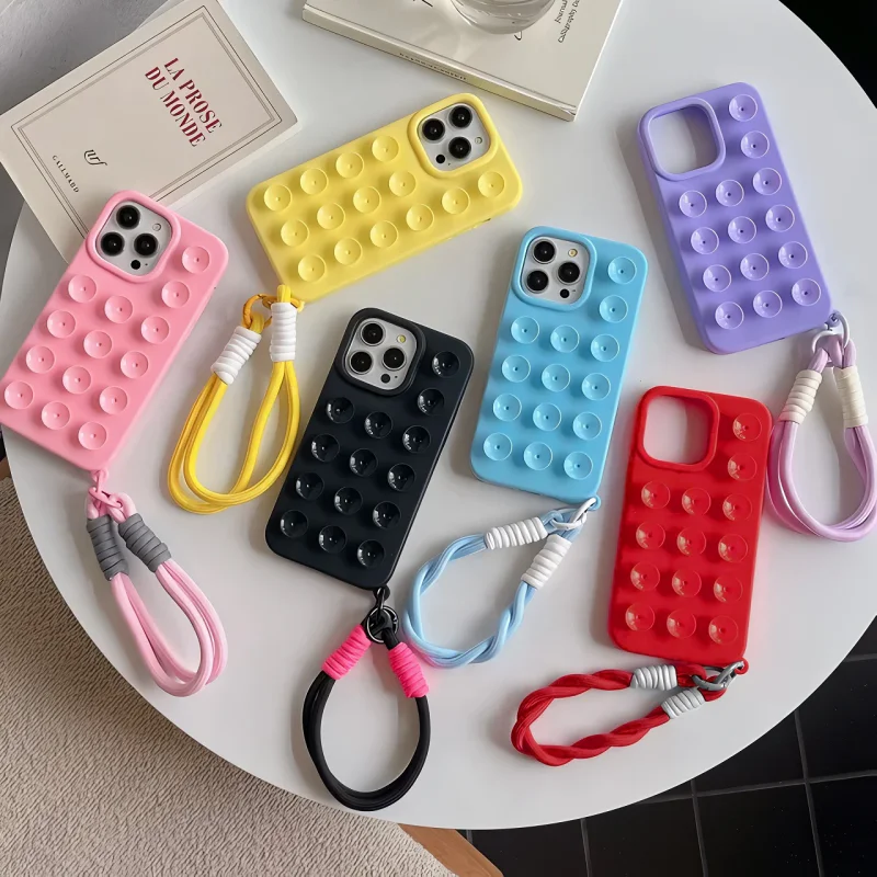 Capa de Silicone com Ventosas e Cordão iPhone 16e Variedade de cores - Imagem 2