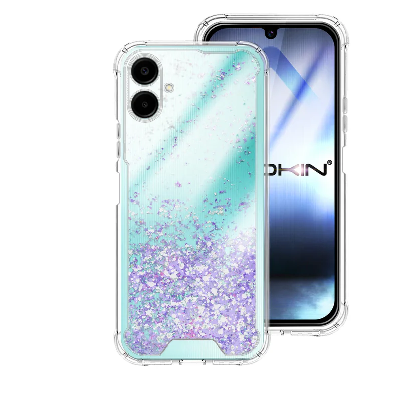 Capa Apokin para Samsung Galaxy A06 Gel com Purpurina Transparente Variedade de cores - Imagem 2