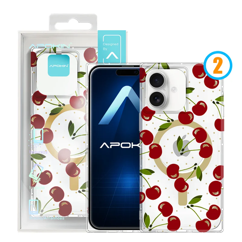Capa Apokin para iPhone 16 Metalizada com Desenho e MagSafe 3 - Imagem 4