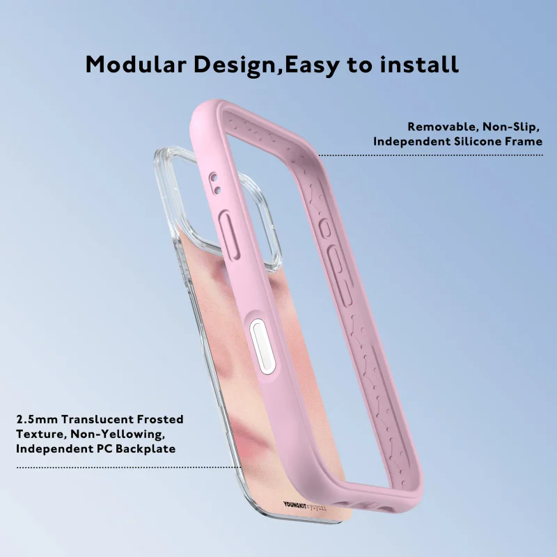 Capa Apokin Youngkit Série Autêntica Magnética para iPhone 17 Pro / 18 Pro Rosa - Imagem 3