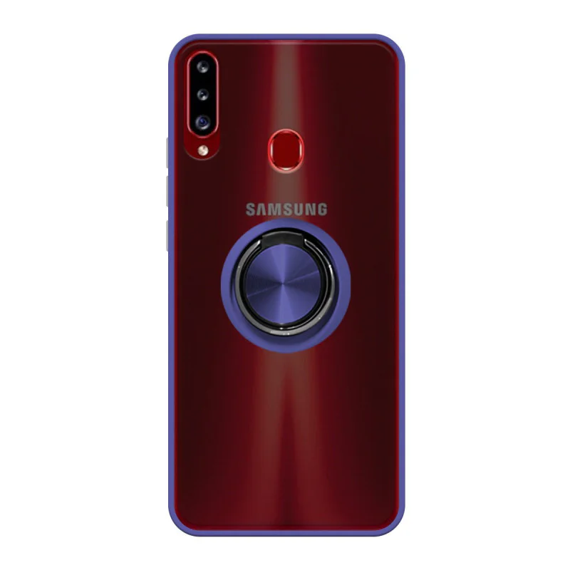 Capa Apokin para Samsung Galaxy A20s Gel com Suporte Magnético Efeito Fumado Vermelho - Imagem 2