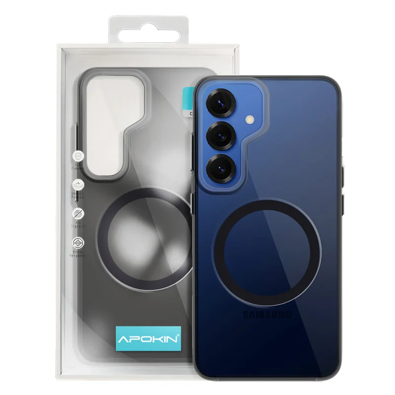Capa Policarbonato Apokin para Samsung Galaxy S25 com MagSafe Preto - Imagem 3